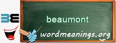 WordMeaning blackboard for beaumont